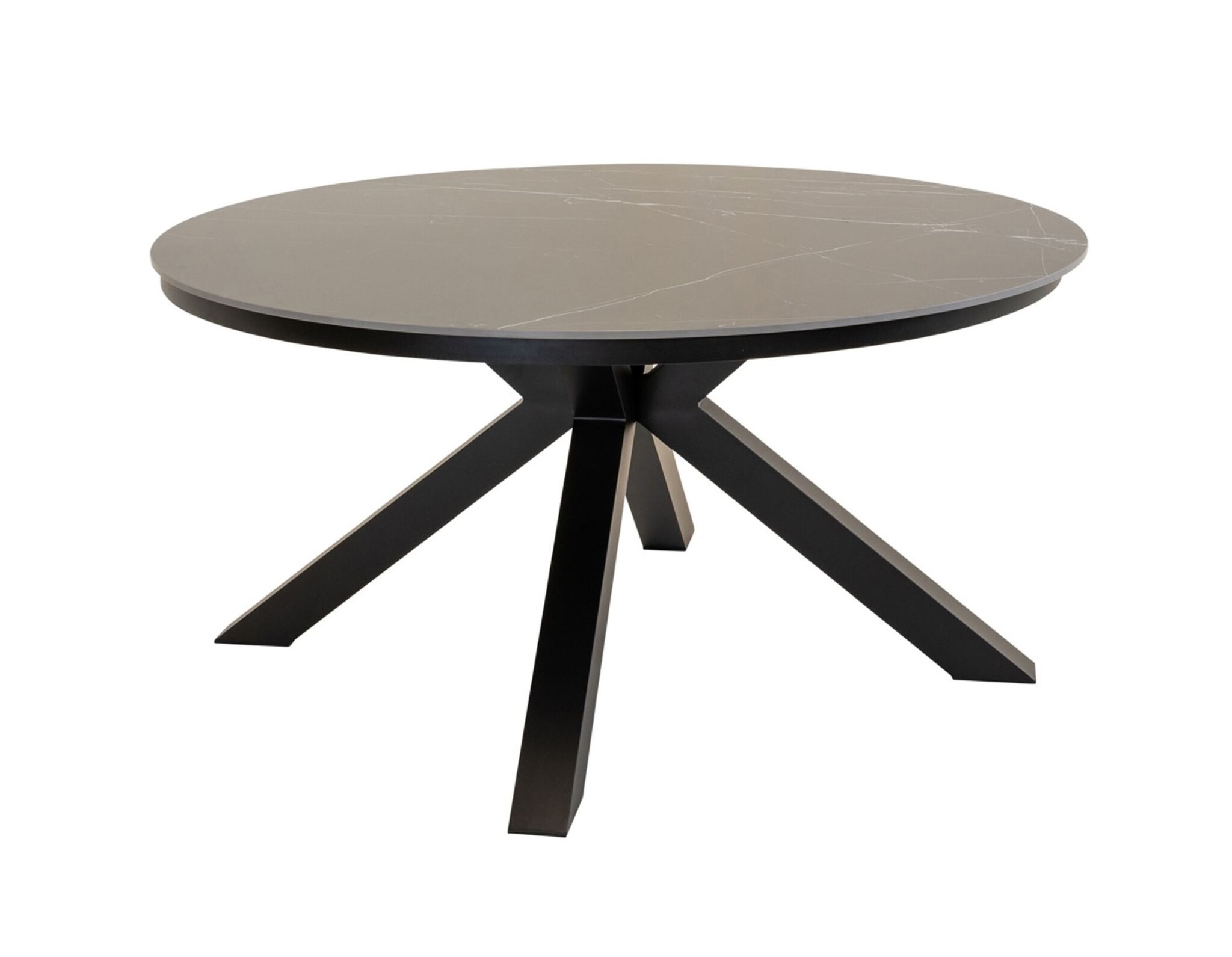Lesli Living Ronde Tuintafel Portoro - Ø158 cm - Keramisch Glas - Lesli Living